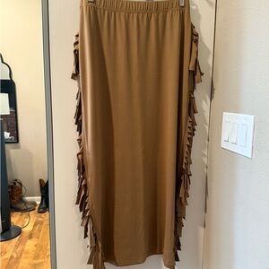 Brown Fringe Women's Skirt